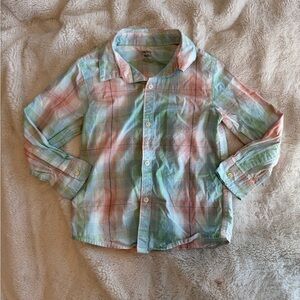Carters Pastel Plaid Button-Down Shirt